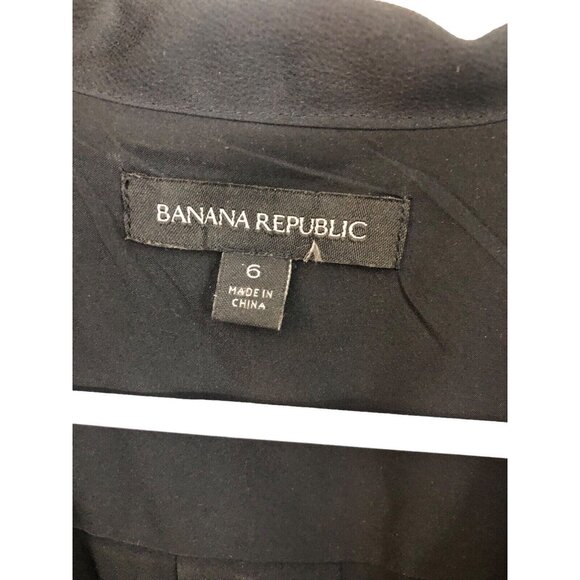 SOLD BANANA REPUBLIC Women Retro Button Up Flare Maxi Dress Floral High Tie Neck - Picture 10 of 12